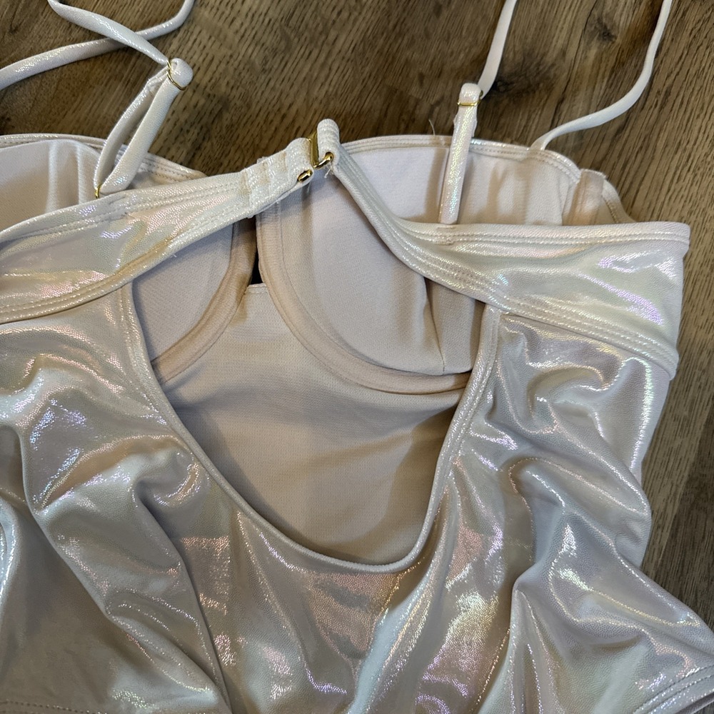 No Boundaries One Peice Swimming Suit Moonlight Pearl (L 12-14) NWT - Picture 6 of 7